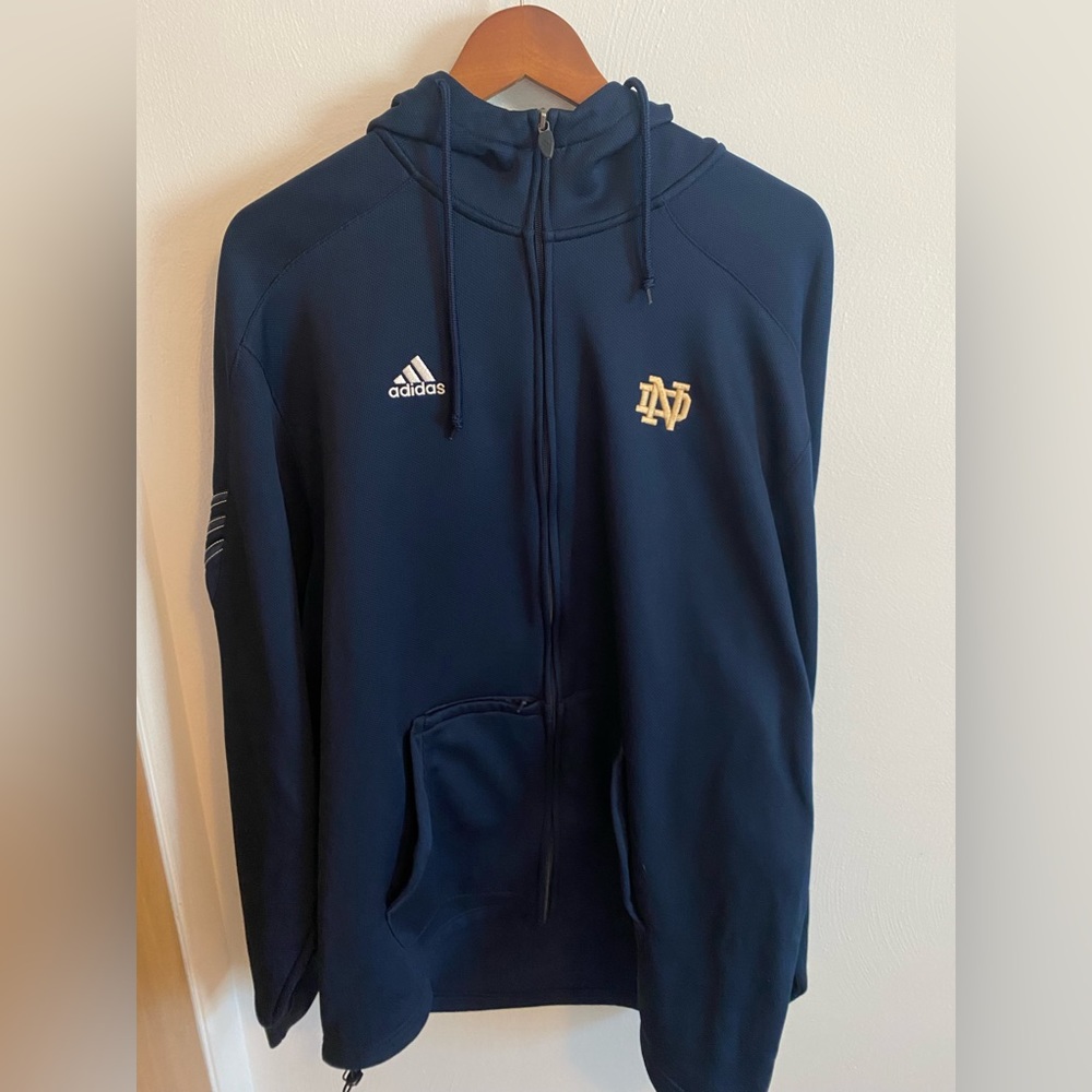 Adidas ClimaWear Notre Dame Zip-Up Hoodie